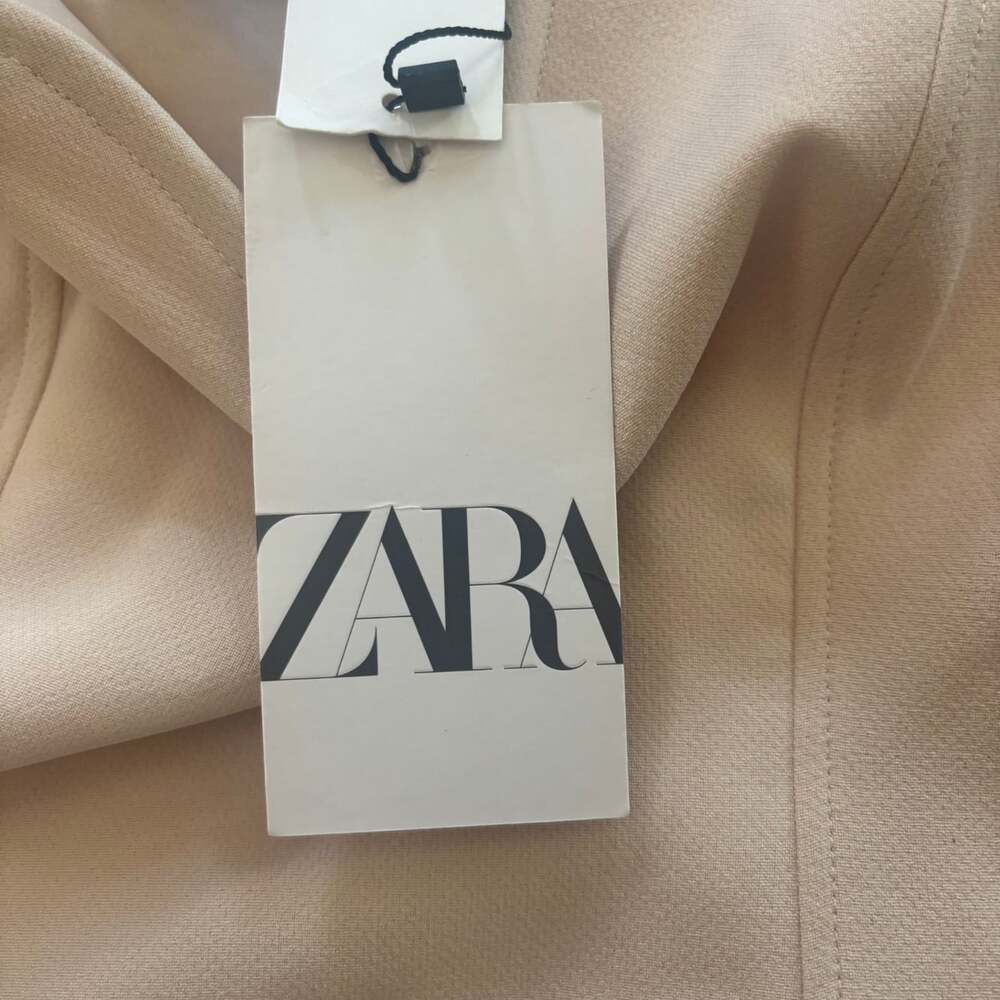 Zara NWT Triple Strap Corset Bodycon Mini Dress Cream Ivory Small - Picture 9 of 16